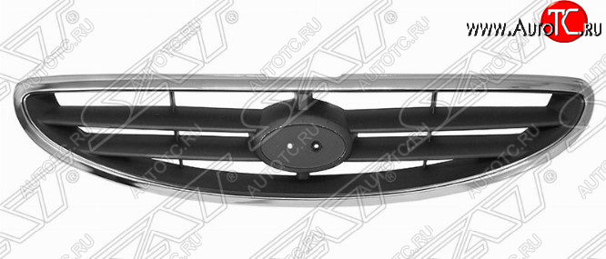 1 489 р. Решётка радиатора SAT Hyundai Accent 2 LC седан дорестайлинг (ТагАЗ) (1999-2012) (Неокрашенная)  с доставкой в г. Пермь