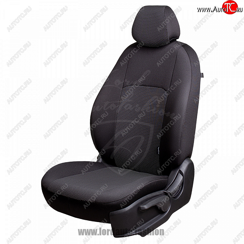 4 249 р. Чехлы для сидений Lord Autofashion Дублин (жаккард) Hyundai Accent 2 LC седан дорестайлинг (ТагАЗ) (1999-2012) (Черный, вставка Ёж Белый)  с доставкой в г. Пермь