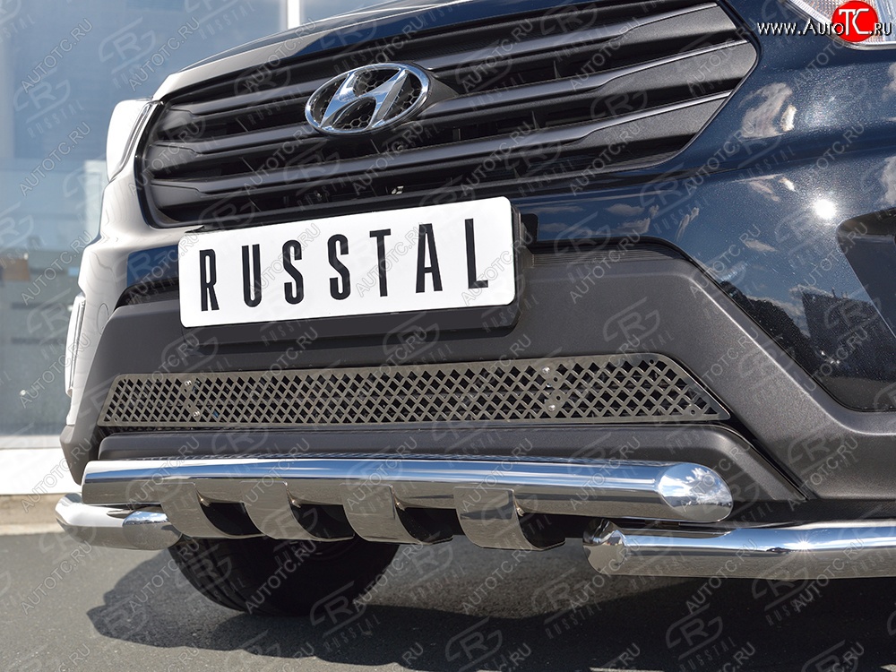 2 989 р. Решетка радиатора Russtal Hyundai Creta GS дорестайлинг (2015-2019)  с доставкой в г. Пермь