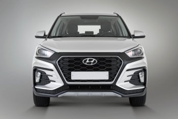 22 499 р. Передний бампер Xmug  Hyundai Creta  GS (2015-2021) дорестайлинг, рестайлинг (Неокрашенный)  с доставкой в г. Пермь. Увеличить фотографию 2