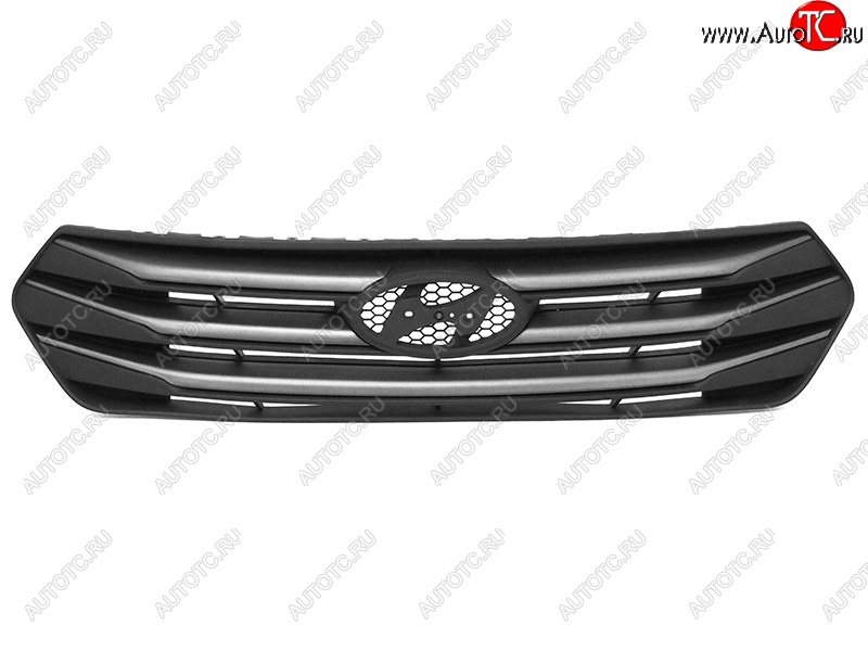 3 199 р. Решётка радиатора SAT (хром) Hyundai Creta GS дорестайлинг (2015-2019) (Цвет: серый.)  с доставкой в г. Пермь