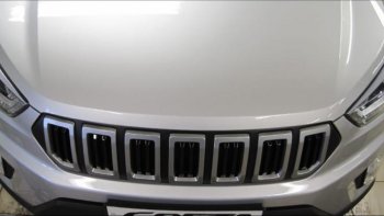 8 099 р. Решётка радиатора Next Hyundai Creta GS дорестайлинг (2015-2019) (цвет: Чёрный матовый с серебристым выделением ноздрей)  с доставкой в г. Пермь. Увеличить фотографию 5