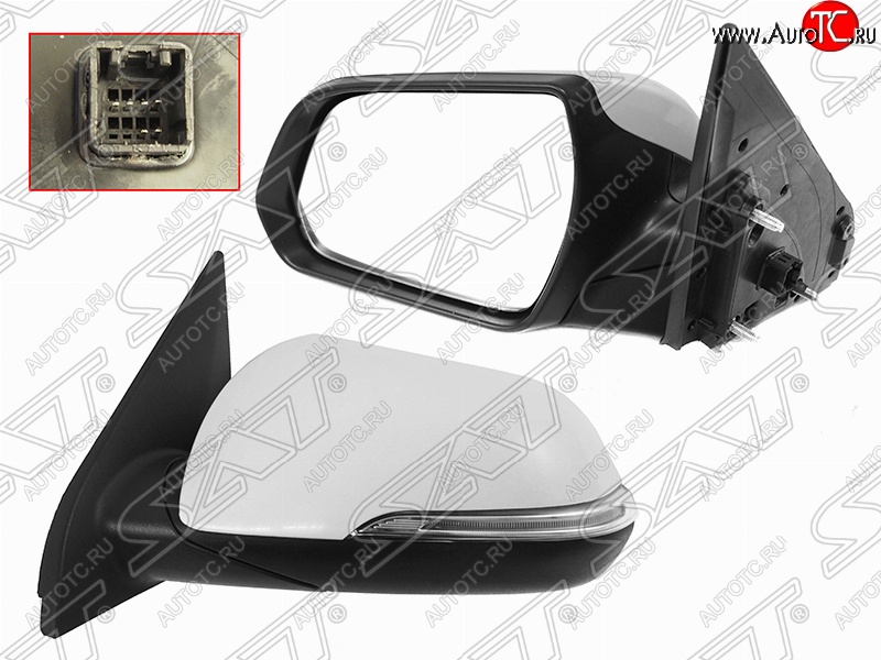 3 799 р. Левое боковое зеркало заднего вида SAT (обогрев, поворот, 6 контактов) Hyundai Creta GS дорестайлинг (2015-2019) (Неокрашенное)  с доставкой в г. Пермь