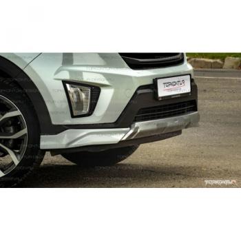 8 599 р. Накладка переднего бампера TopKontur Design  Hyundai Creta  GS (2015-2021) дорестайлинг, рестайлинг (Неокрашенная)  с доставкой в г. Пермь. Увеличить фотографию 3