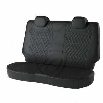 13 949 р. Чехлы для сидений Lord Autofashion Байрон (экокожа)  Hyundai Creta  GS (2015-2021) дорестайлинг, рестайлинг (Чёрный, вставка чёрная, строчка чёрная)  с доставкой в г. Пермь. Увеличить фотографию 2
