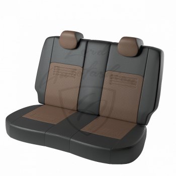 8 999 р. Чехлы для сидений (к-я Comfort) Lord Autofashion Турин (экокожа)  Hyundai Creta  GS (2015-2021) дорестайлинг, рестайлинг (Чёрный, вставка коричневая)  с доставкой в г. Пермь. Увеличить фотографию 4