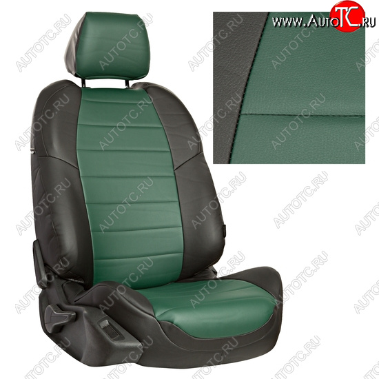 13 849 р. Чехлы сидений AUTOPILOT Экокожа (60/40)  Hyundai Creta  GS (2015-2021) дорестайлинг, рестайлинг (Черный + Зеленый)  с доставкой в г. Пермь