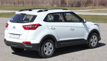 8 799 р. Комплект рейлингов АПС Hyundai Creta GS дорестайлинг (2015-2019) (Серебристые без поперечин )  с доставкой в г. Пермь. Увеличить фотографию 7