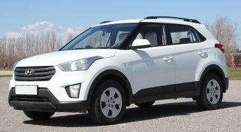 8 799 р. Комплект рейлингов АПС Hyundai Creta GS дорестайлинг (2015-2019) (Серебристые без поперечин )  с доставкой в г. Пермь. Увеличить фотографию 6