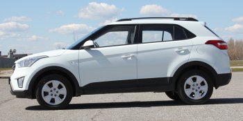 8 799 р. Комплект рейлингов АПС Hyundai Creta GS дорестайлинг (2015-2019) (Серебристые без поперечин )  с доставкой в г. Пермь. Увеличить фотографию 8