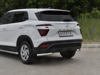 13 399 р. Защита заднего бампера (Ø63 мм уголки, нержавейка) SLITKOFF  Hyundai Creta  SU (2020-2022)  с доставкой в г. Пермь. Увеличить фотографию 2