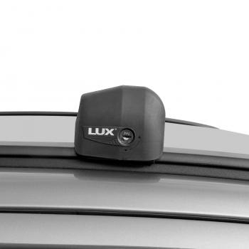 18 189 р. Багажник сборе на низкие рейлинги LUX BRIDGE  Hyundai Creta  SU (2020-2022) (дуги аэро-трэвэл, черный, 99/99 см)  с доставкой в г. Пермь. Увеличить фотографию 3