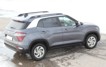 8 649 р. Комплект рейлингов на АПС  Hyundai Creta  SU (2020-2022) (Серебристые, без поперечин )  с доставкой в г. Пермь. Увеличить фотографию 6