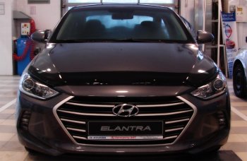Дефлектор капота SIM Hyundai Elantra  AD (2016-2019) дорестайлинг