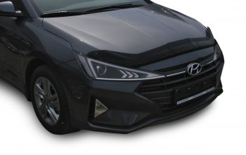 Дефлектор капота SIM Hyundai Elantra  AD (2018-2020) рестайлинг