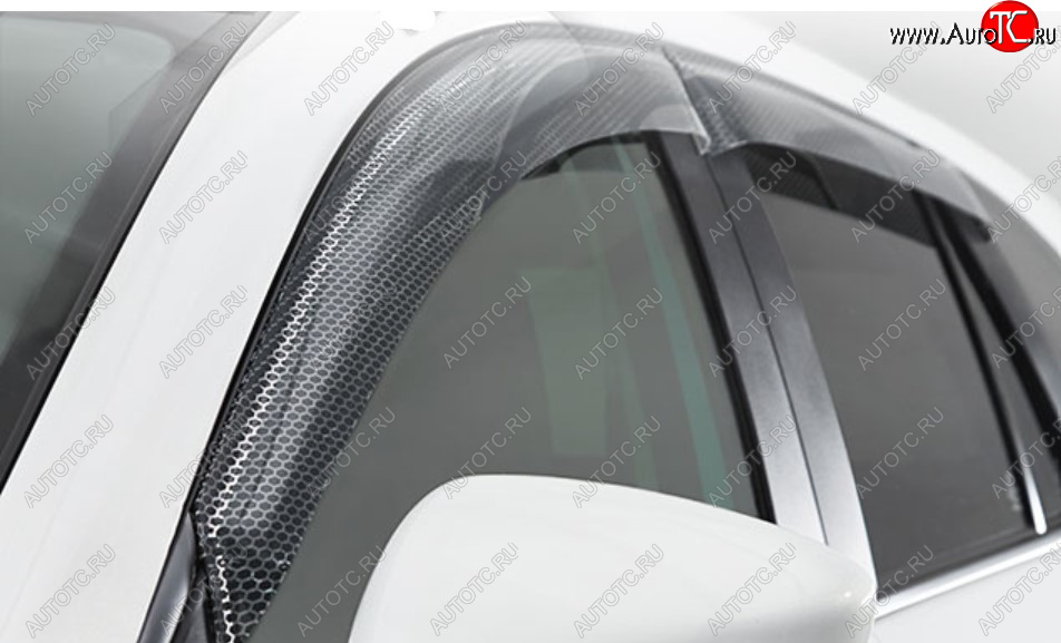 2 159 р. Дефлектора окон CA-Plastic  Hyundai Elantra  CN7 (2020-2023) (Серия Art графит)  с доставкой в г. Пермь