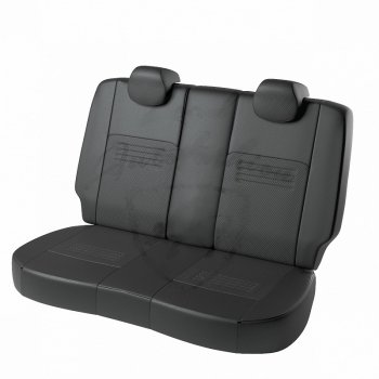 9 449 р. Чехлы для сидений Lord Autofashion Турин (экокожа) Hyundai Elantra HD (2006-2011) (Чёрный, вставка чёрная)  с доставкой в г. Пермь. Увеличить фотографию 2