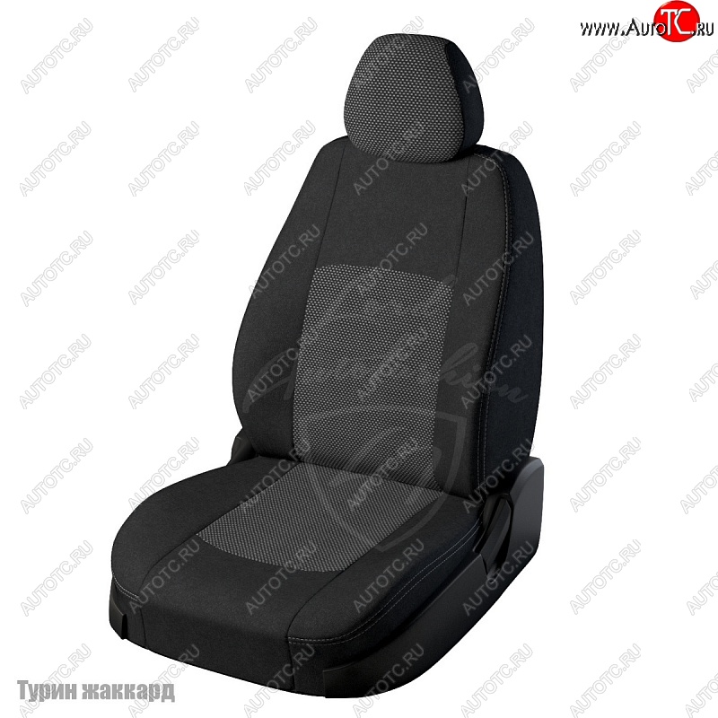 6 749 р. Чехлы для сидений Lord Autofashion Турин (жаккард)  Hyundai Elantra  HD (2006-2011) (Черный, вставка Тома серый)  с доставкой в г. Пермь