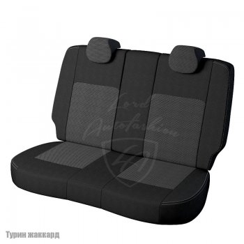 6 749 р. Чехлы для сидений Lord Autofashion Турин (жаккард)  Hyundai Elantra  HD (2006-2011) (Черный, вставка Тома серый)  с доставкой в г. Пермь. Увеличить фотографию 2