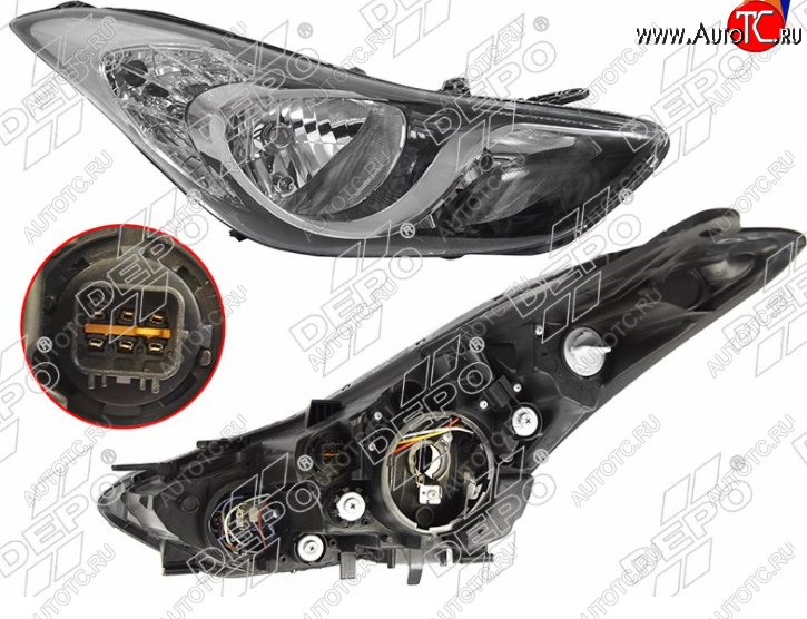 4 999 р. Правая передняя фара DEPO (под корректор) Hyundai Elantra MD дорестайлинг (2010-2013)  с доставкой в г. Пермь