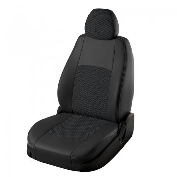 Чехлы для сидений Lord Autofashion Турин (экокожа, жаккард) Hyundai Elantra MD дорестайлинг (2010-2013) (Чёрный, вставка жаккард Вега)