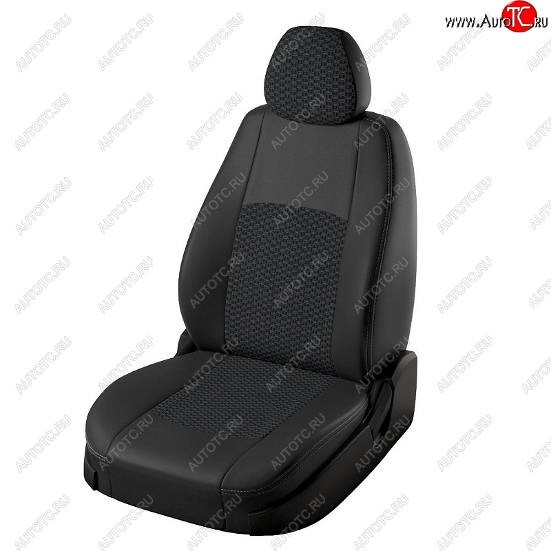 5 349 р. Чехлы для сидений Lord Autofashion Турин (экокожа, жаккард) Hyundai Elantra MD дорестайлинг (2010-2013) (Чёрный, вставка жаккард Вега)  с доставкой в г. Пермь