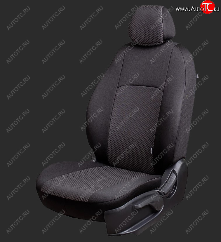 6 849 р. Чехлы для сидений Lord Autofashion Дублин (жаккард, спинка 40/60+подлокотник+отд. бок, 2 П- и 1 Г-образных подголовника) Hyundai Elantra MD дорестайлинг (2010-2013) (Черный, вставка Сеул серый)  с доставкой в г. Пермь
