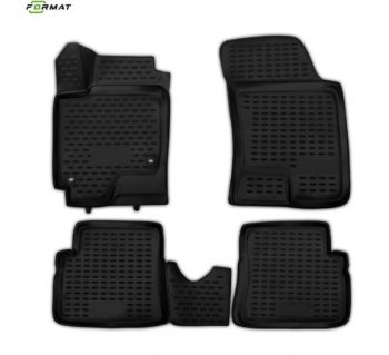 Комплект ковриков салона Format (повышенная износостойкость). Hyundai Getz  TB (2002-2005) хэтчбэк 5 дв. дорестайлинг (Черные)