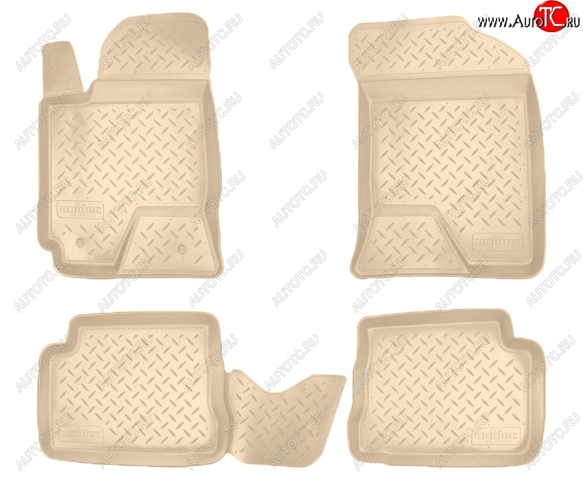 2 669 р. Коврики салона Norplast Unidec  Hyundai Getz  TB (2002-2010) хэтчбэк 5 дв. дорестайлинг, хэтчбэк 5 дв. рестайлинг (Цвет: бежевый)  с доставкой в г. Пермь