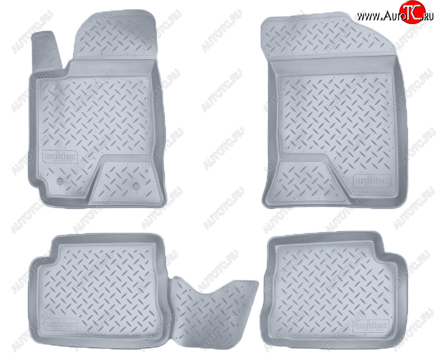 2 669 р. Коврики салона Norplast Unidec  Hyundai Getz  TB (2002-2010) хэтчбэк 5 дв. дорестайлинг, хэтчбэк 5 дв. рестайлинг (Цвет: серый)  с доставкой в г. Пермь