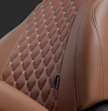 17 449 р. Чехлы для сидений Lord Autofashion Байрон (экокожа, спинка 40/60, 3 Г-образных подголовника)  Hyundai Getz  TB (2005-2010) хэтчбэк 5 дв. рестайлинг (Коричневый, вставка коричневая, строчка бежевая)  с доставкой в г. Пермь. Увеличить фотографию 2
