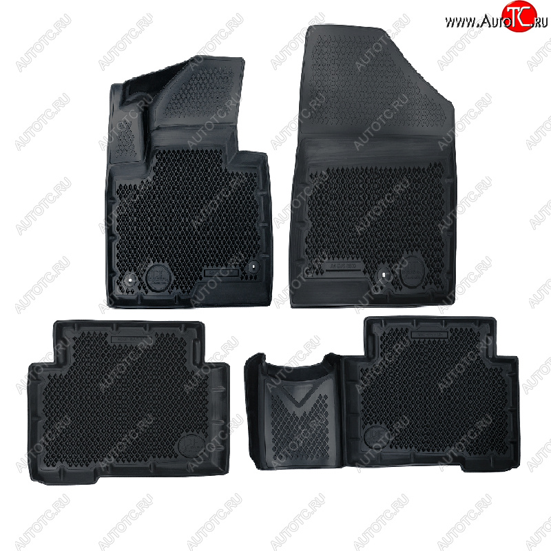 4 599 р. Коврики салона DELFORM ❞EVA 3D Premium❝ (термоэластопласт/ТЭП) Hyundai Santa Fe DM дорестайлинг (2012-2016)  с доставкой в г. Пермь
