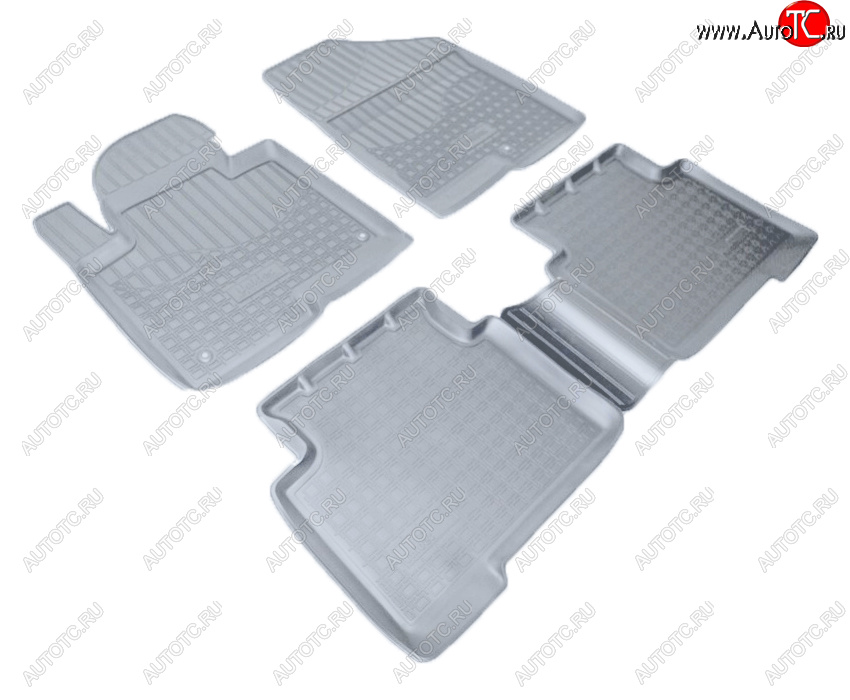 3 479 р. Коврики салона Norplast Unidec (5 мест)  Hyundai Santa Fe  DM (2012-2019) дорестайлинг, рестайлинг (Цвет: серый)  с доставкой в г. Пермь