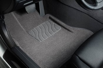 7 649 р. Текстильные коврики в салон SEINTEX 3D серые Hyundai Santa Fe DM рестайлинг (2015-2019)  с доставкой в г. Пермь. Увеличить фотографию 3