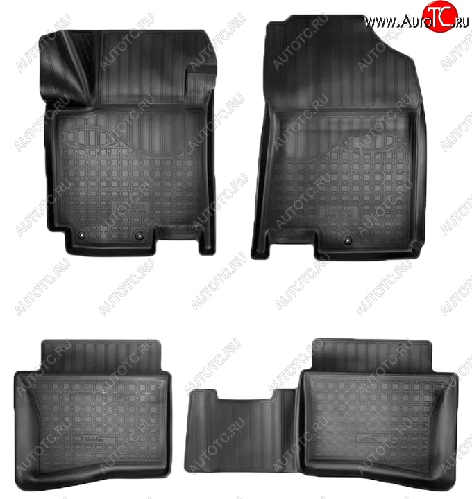 2 499 р. Коврики салонные Noplast (3D)  Hyundai i20  GB (2014-2020) хэтчбэк 5 дв. дорестайлинг, хэтчбэк 5 дв. рестайлинг (Черные)  с доставкой в г. Пермь