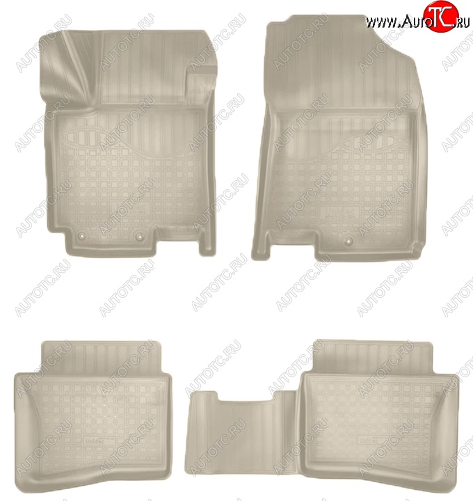 3 199 р. Коврики салонные Noplast (3D)  Hyundai i20  GB (2014-2020) хэтчбэк 5 дв. дорестайлинг, хэтчбэк 5 дв. рестайлинг (Бежевые)  с доставкой в г. Пермь