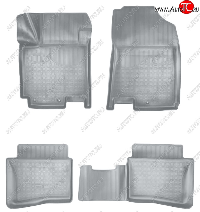 3 199 р. Коврики салонные Noplast (3D)  Hyundai i20  GB (2014-2020) хэтчбэк 5 дв. дорестайлинг, хэтчбэк 5 дв. рестайлинг (Серые)  с доставкой в г. Пермь