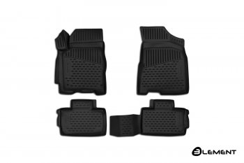 Комплект ковриков салона Element (полиуретан) Hyundai i20  PB (2008-2012) хэтчбэк дорестайлинг (Черные)