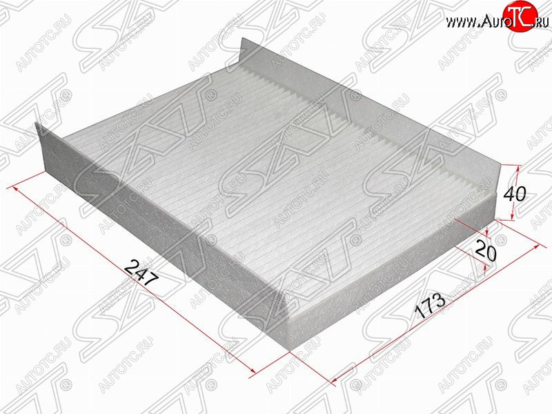 237 р. Фильтр салонный SAT (247х173х40 mm)  Hyundai I30  FD (2007-2012), KIA Ceed  1 ED (2006-2012)  с доставкой в г. Пермь