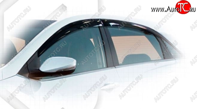 1 899 р. Дефлектора окон CA-Plastiс  Hyundai I30  2 GD (2011-2017) дорестайлинг, хэтчбэк 5 дв., рестайлинг, хэтчбэк 5 дв. (Classic полупрозрачный, Без хром.молдинга)  с доставкой в г. Пермь