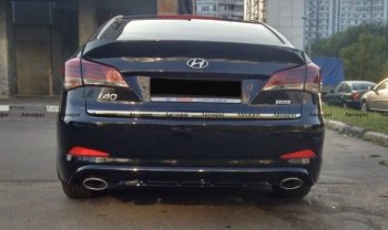 5 649 р. Юбка заднего бампера АВТОКРАТ Hyundai I40 1 VF рестайлинг седан (2015-2019) (Неокрашенная)  с доставкой в г. Пермь. Увеличить фотографию 4