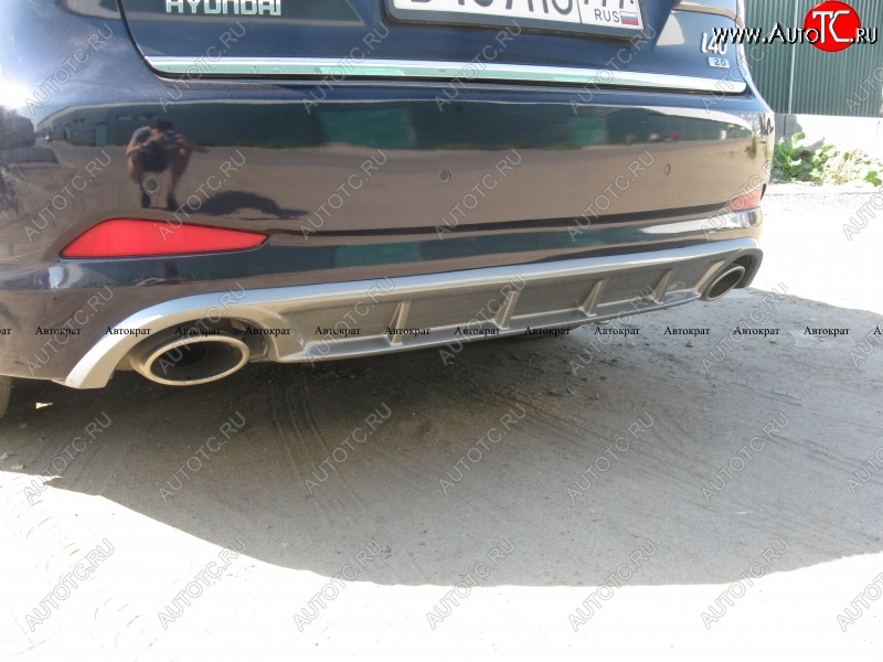 5 649 р. Юбка заднего бампера АВТОКРАТ Hyundai I40 1 VF рестайлинг седан (2015-2019) (Неокрашенная)  с доставкой в г. Пермь