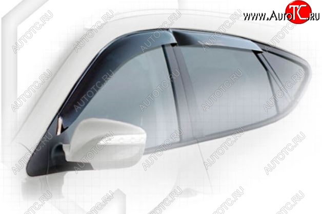 2 079 р. Дефлектора окон CA-Plastiс  Hyundai IX35  LM (2009-2018) дорестайлинг, рестайлинг (Classic полупрозрачный, Без хром.молдинга, Крепление только на скотч)  с доставкой в г. Пермь
