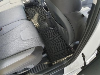 1 749 р. Hyundai Santa Fe (2018-) салон (3D с подпятником) . Aileron. Hyundai Santa Fe TM дорестайлинг (2018-2021)  с доставкой в г. Пермь. Увеличить фотографию 2