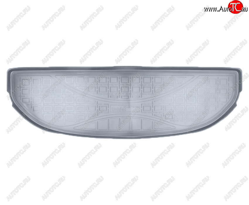 1 399 р. Коврик багажника Norplast Unidec (7 мест, короткий)  Hyundai Santa Fe  TM (2018-2022) дорестайлинг, рестайлинг (Цвет: серый)  с доставкой в г. Пермь