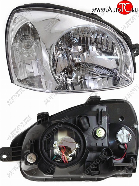 3 299 р. Правая фара SAT Hyundai Santa Fe SM (2000-2012)  с доставкой в г. Пермь
