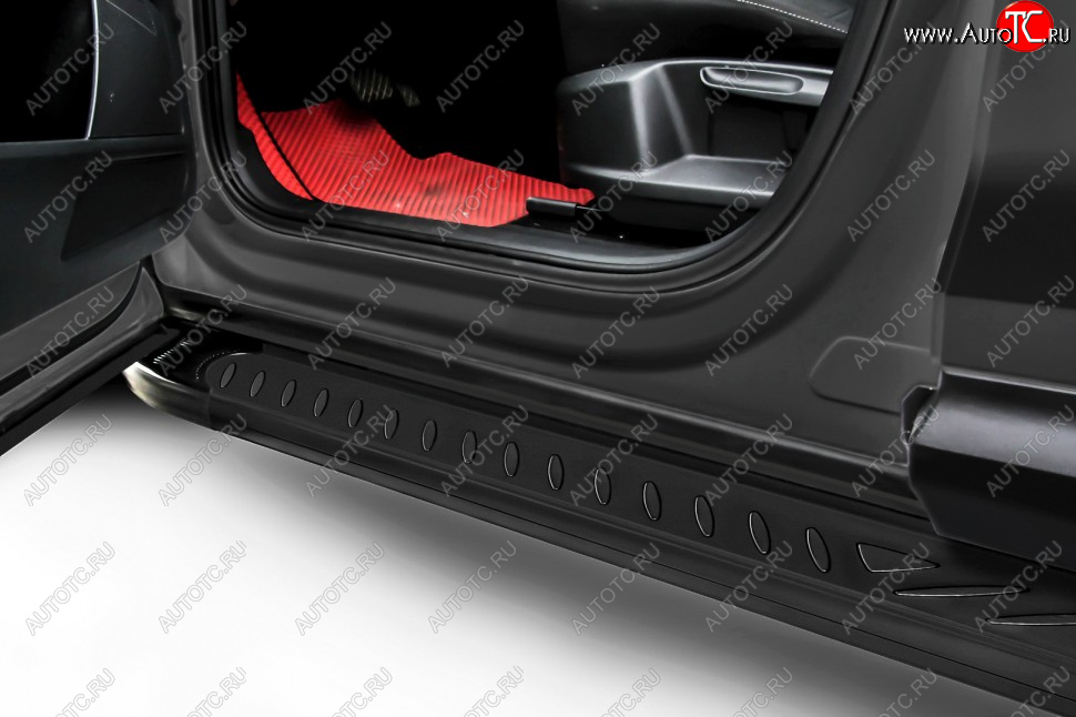 17 399 р. Порожки для ног Slitkoff Elite Hyundai Santa Fe CM дорестайлинг (2006-2009) (Black)  с доставкой в г. Пермь