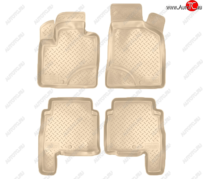 3 199 р. Коврики салона Norplast Unidec  Hyundai Santa Fe  CM (2006-2009) дорестайлинг (Цвет: бежевый)  с доставкой в г. Пермь