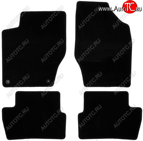 299 р. Текстильные коврики салона Klever Econom Hyundai Santa Fe CM рестайлинг (2009-2012) (Черные)  с доставкой в г. Пермь