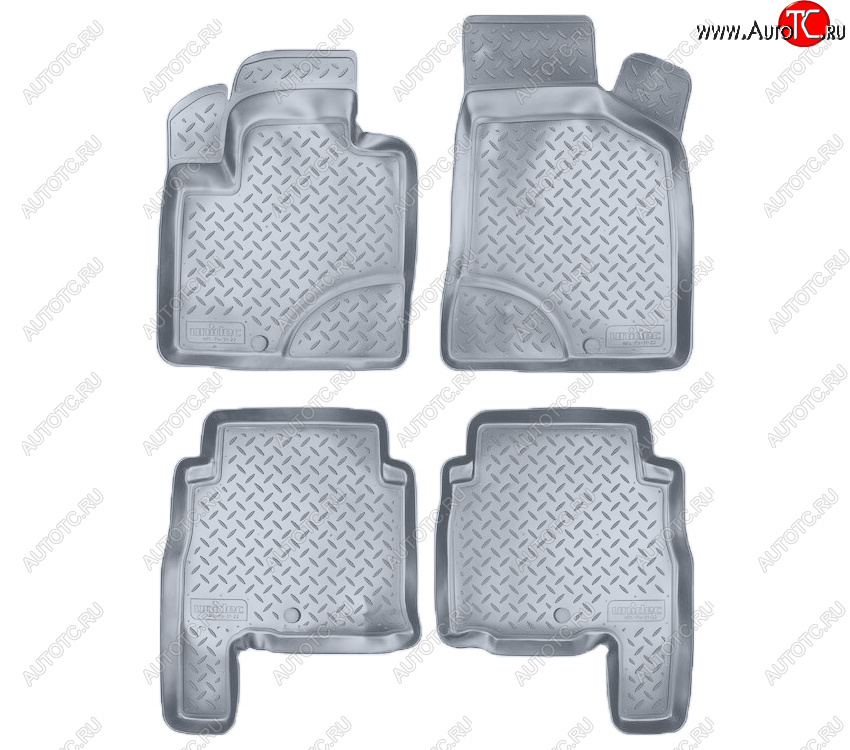 3 199 р. Коврики салона Norplast Unidec  Hyundai Santa Fe  CM (2006-2009) дорестайлинг (Цвет: серый)  с доставкой в г. Пермь